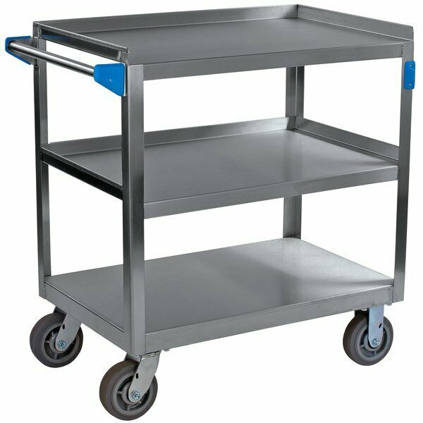 Carlisle Foodservice UC7032133 3 Shelf Stainless Steel Utility Cart - 33'' x 21'' x 32 1/2'' 271UC7032133